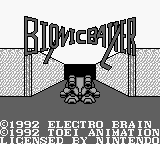 Bionic Battler (Game Boy) screenshot: Bionic Battler title screen