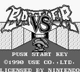 Bionic Battler (Game Boy) screenshot: VS Battler title screen