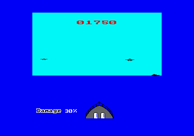 Assault On Port Stanley (Amstrad CPC) screenshot: Aircraft appear