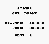 Chikyū Kaihō Gun ZAS (Game Boy) screenshot: Stage 1 - Get Ready