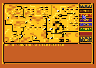 Ardeny 1944 (Atari 8-bit) screenshot: Smaller scale