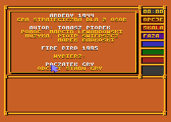 Ardeny 1944 (Atari 8-bit) screenshot: Game introduction