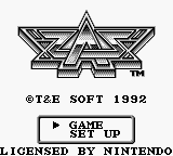 Chikyū Kaihō Gun ZAS (Game Boy) screenshot: Title screen