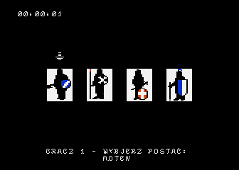 Władca (Atari 8-bit) screenshot: Choose ruler