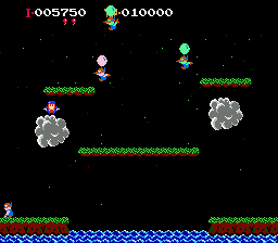 Balloon Fight (NES) screenshot: Life lost