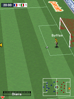 Real Soccer 2008 3D (J2ME) screenshot: Buffon with the goal kick