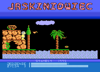 Jaskiniowiec (Atari 8-bit) screenshot: Check point