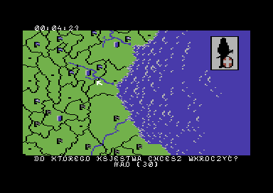 Władca (Commodore 64) screenshot: Select a province to attack