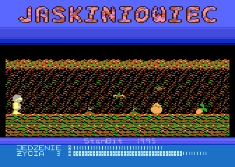 Jaskiniowiec (Atari 8-bit) screenshot: Cave food