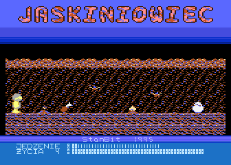 Jaskiniowiec (Atari 8-bit) screenshot: Food chamber