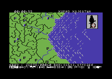 Władca (Commodore 64) screenshot: Strategy map