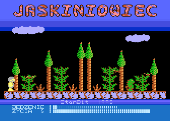 Jaskiniowiec (Atari 8-bit) screenshot: Spikes