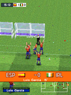 Real Soccer 2008 3D (J2ME) screenshot: Goal celebration