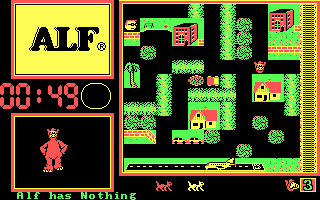ALF: The First Adventure (DOS) screenshot: Be sure to avoid the dog catcher!