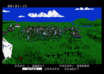 Władca (Atari 8-bit) screenshot: Battlefield