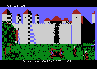 Władca (Atari 8-bit) screenshot: Castle captured