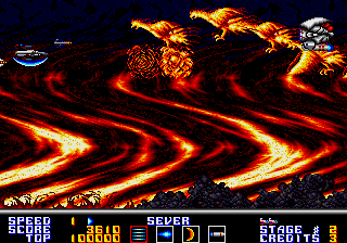 Thunder Spirits (Arcade) screenshot: More aliens to blast.