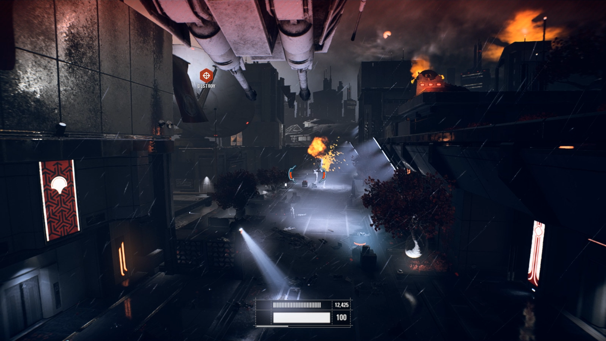 Star Wars: Battlefront II (Windows) screenshot: Breaking through in a stolen AT-AT.