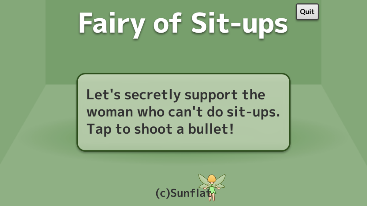 Fairy of Sit-ups (Android) screenshot: Title Screen