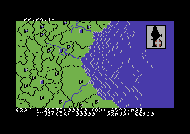 Władca (Commodore 64) screenshot: Deploying troops