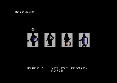 Władca (Commodore 64) screenshot: Choose ruler