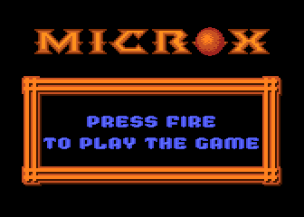Microx (Atari 8-bit) screenshot: Title screen