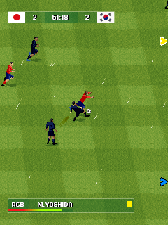 2014 FIFA World Cup Brazil (J2ME) screenshot: Sliding tackle