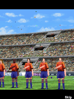 Real Soccer 2008 3D (J2ME) screenshot: Players lining up