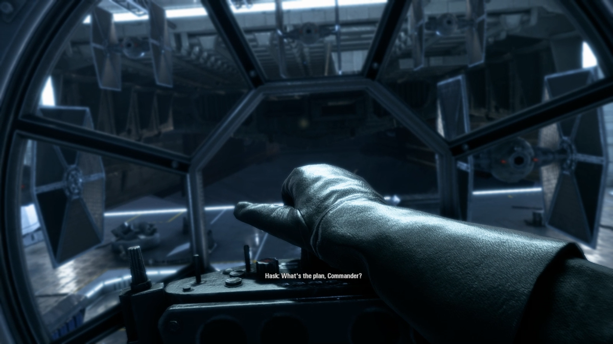 Star Wars: Battlefront II (Windows) screenshot: Starting TIE Fighter.