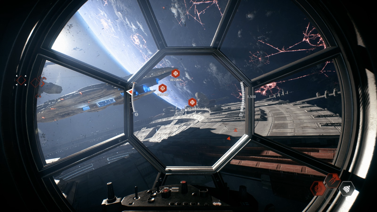 Star Wars: Battlefront II (Windows) screenshot: Battle at the Fondor shipyard.