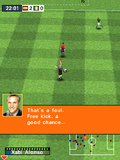 Real Soccer 2008 3D (J2ME) screenshot: Red card!
