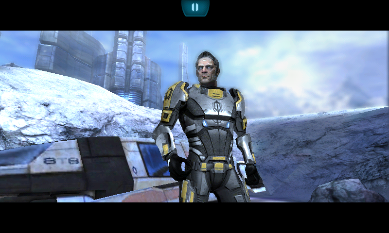 Mass Effect: Infiltrator (Android) screenshot: Arriving at the first mission
