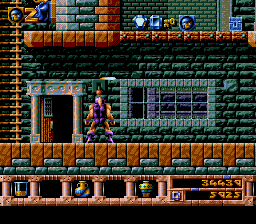 Gods (SNES) screenshot: Activate the level to open the door.