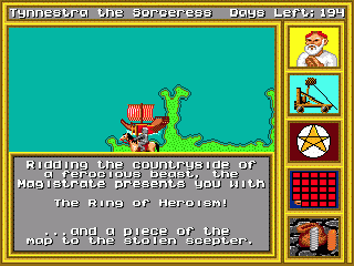 King's Bounty (Genesis) screenshot: Here we found a lost artefact.