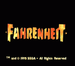 Fahrenheit (SEGA CD) screenshot: Title Screen