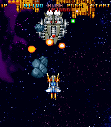 Air Attack (Arcade) screenshot: Space is full of enemies