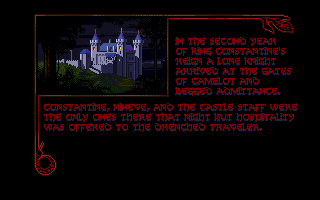 Vengeance of Excalibur (Amiga) screenshot: The prologue.