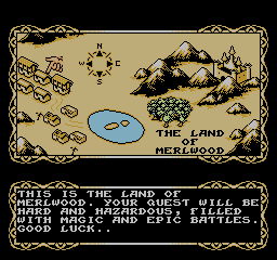 Magician (NES) screenshot: World map