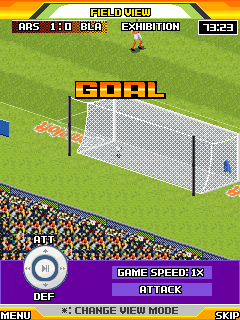 Real Football: Manager Edition (J2ME) screenshot: Goal!