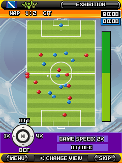 Real Football: Manager Edition 2009 (J2ME) screenshot: Overhead view