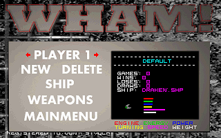 Wham! (DOS) screenshot: Options