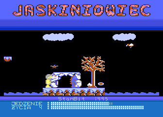 Jaskiniowiec (Atari 8-bit) screenshot: Last cave