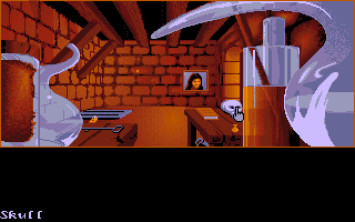 The Prophecy (Amiga) screenshot: There is a lab in the back.