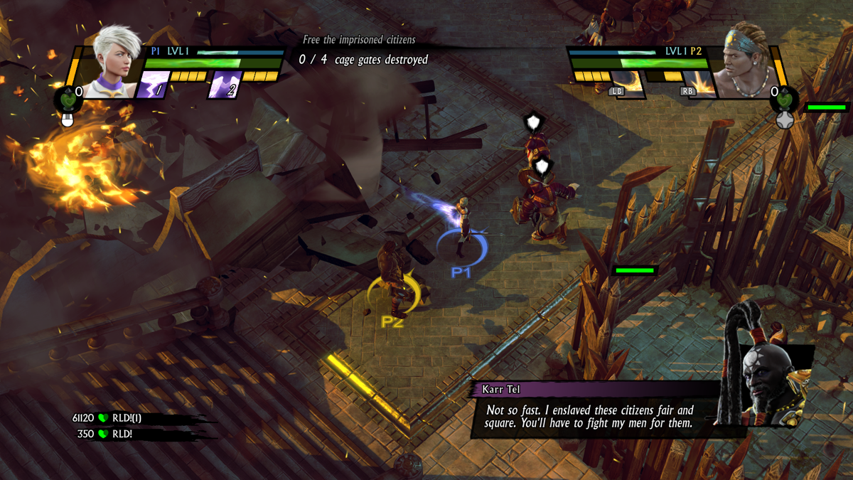 Sacred 3 (Windows) screenshot: Some enemies have shields, and must be stunned before attacking.