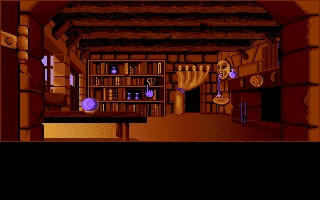The Prophecy (Amiga) screenshot: You start in your hut.