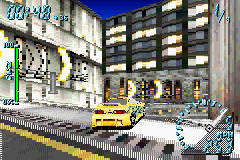 Need for Speed: Underground (Game Boy Advance) screenshot: Entering in a tunnel (the finish line is there), you'll clear Sprint Mode's 7th & Sparling track.