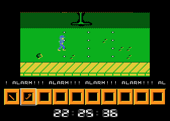 Kasiarz (Atari 8-bit) screenshot: Alarm!