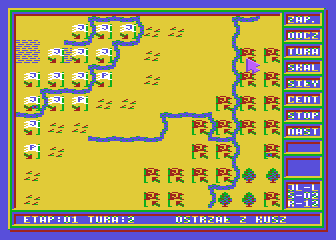 Grunwald 1410 (Atari 8-bit) screenshot: Unit information