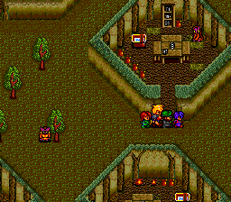 Alshark (TurboGrafx CD) screenshot: The mysterious Myuntos dwell on the planet Stea in tiny villages hidden within huge forests