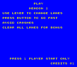 Head On 2 (Arcade) screenshot: Instructions